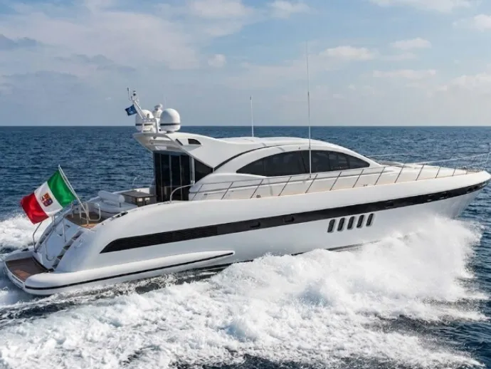 Lulu, a Mangusta 72 motor yacht at Castellammare di Stabia, Italy