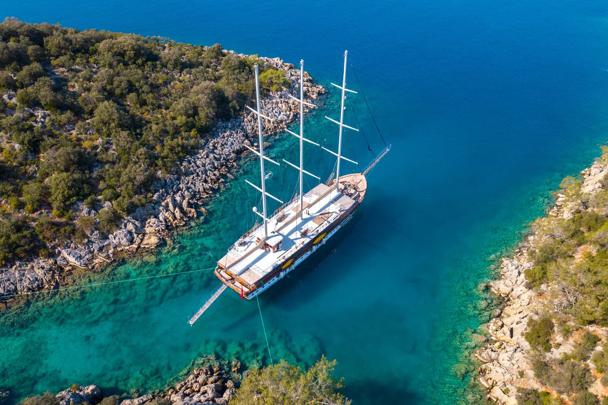 Exterior view of Admiral, a Custom Made Admiral motor yacht at Bodrum, Turkey