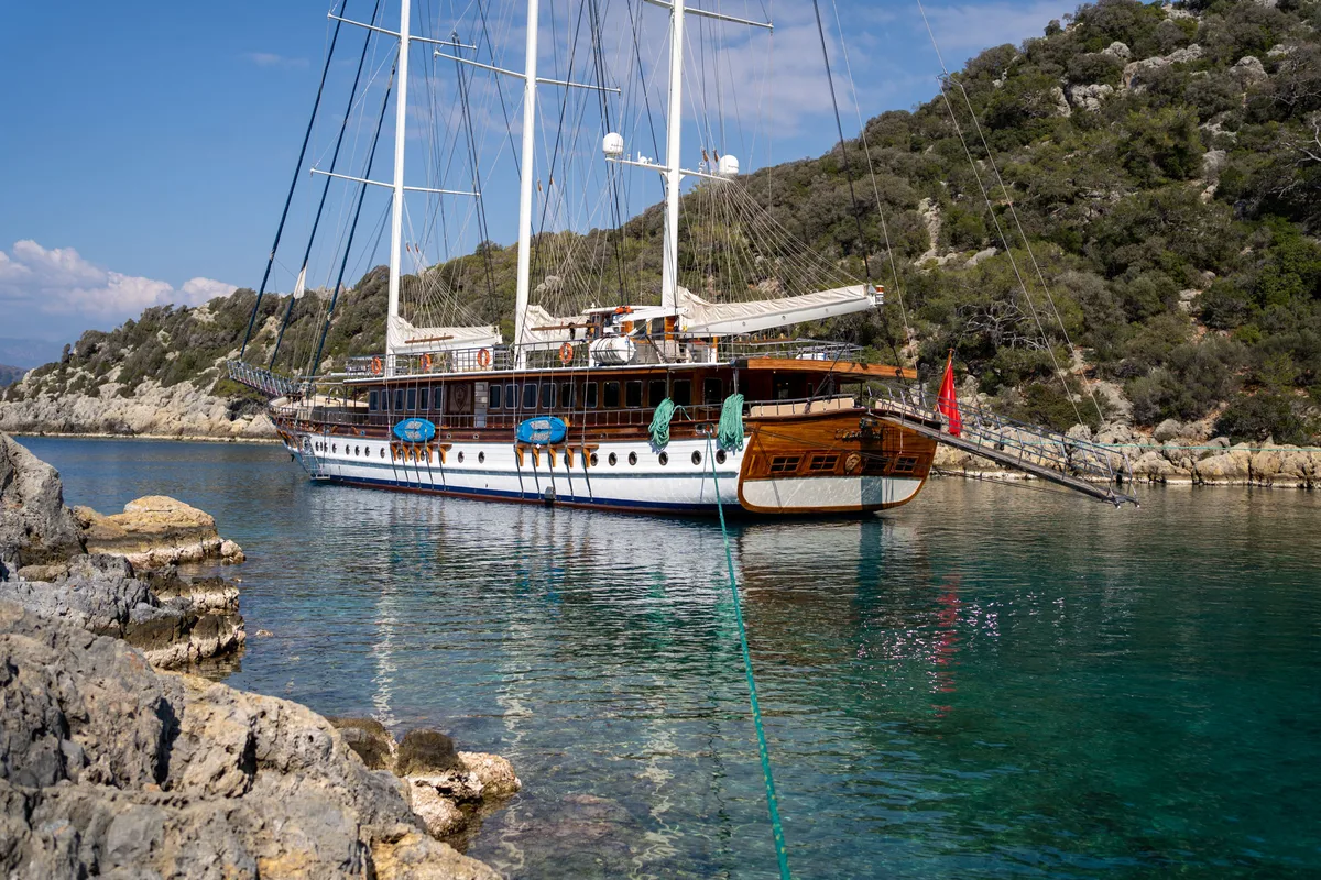 Exterior view of Admiral, a Custom Made Admiral motor yacht at Bodrum, Turkey