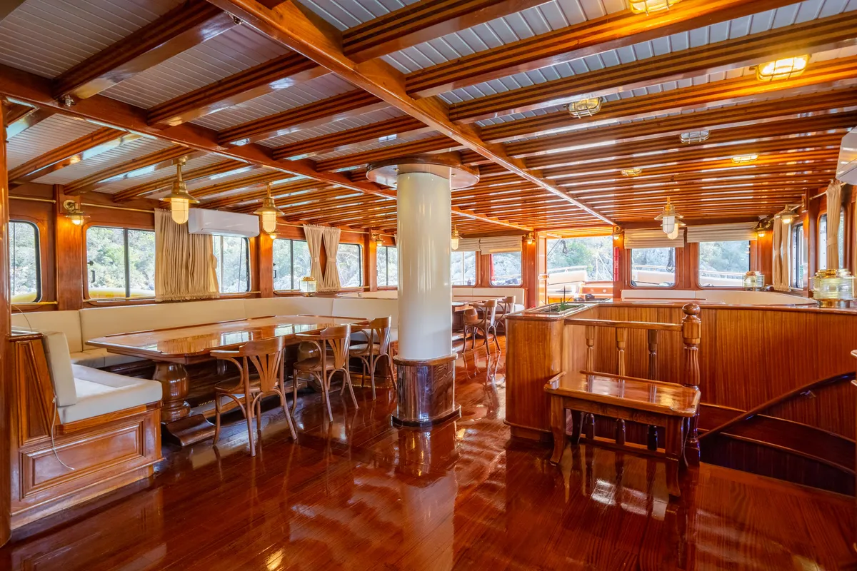 Salon of Admiral, a Custom Made Admiral motor yacht at Bodrum, Turkey