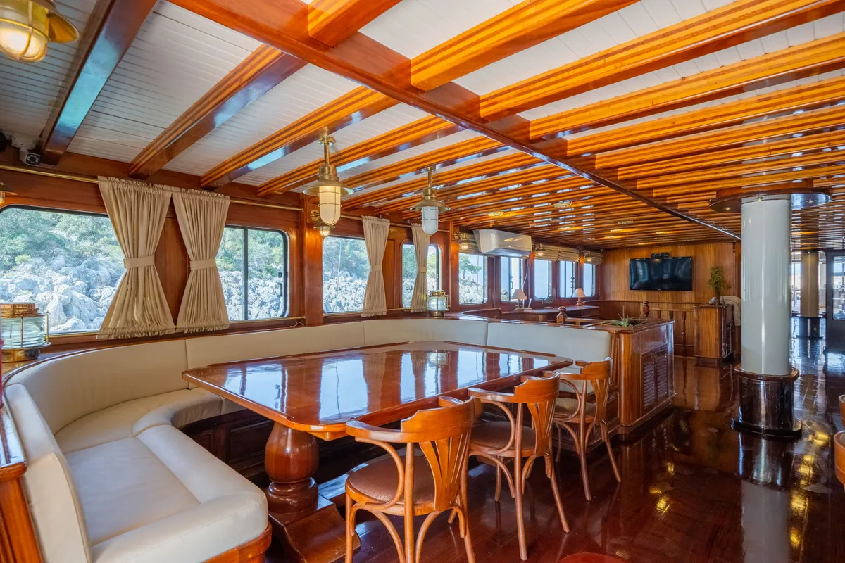 Salon of Admiral, a Custom Made Admiral motor yacht at Bodrum, Turkey