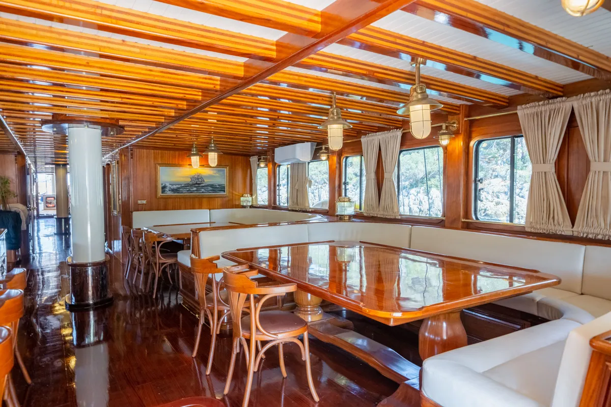 Salon of Admiral, a Custom Made Admiral motor yacht at Bodrum, Turkey