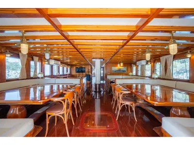 Salon of Admiral, a Custom Made Admiral motor yacht at Bodrum, Turkey
