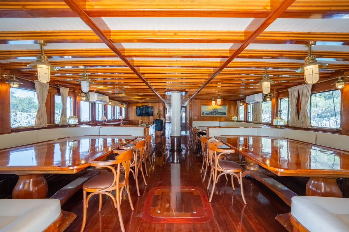 Salon of Admiral, a Custom Made Admiral motor yacht at Bodrum, Turkey