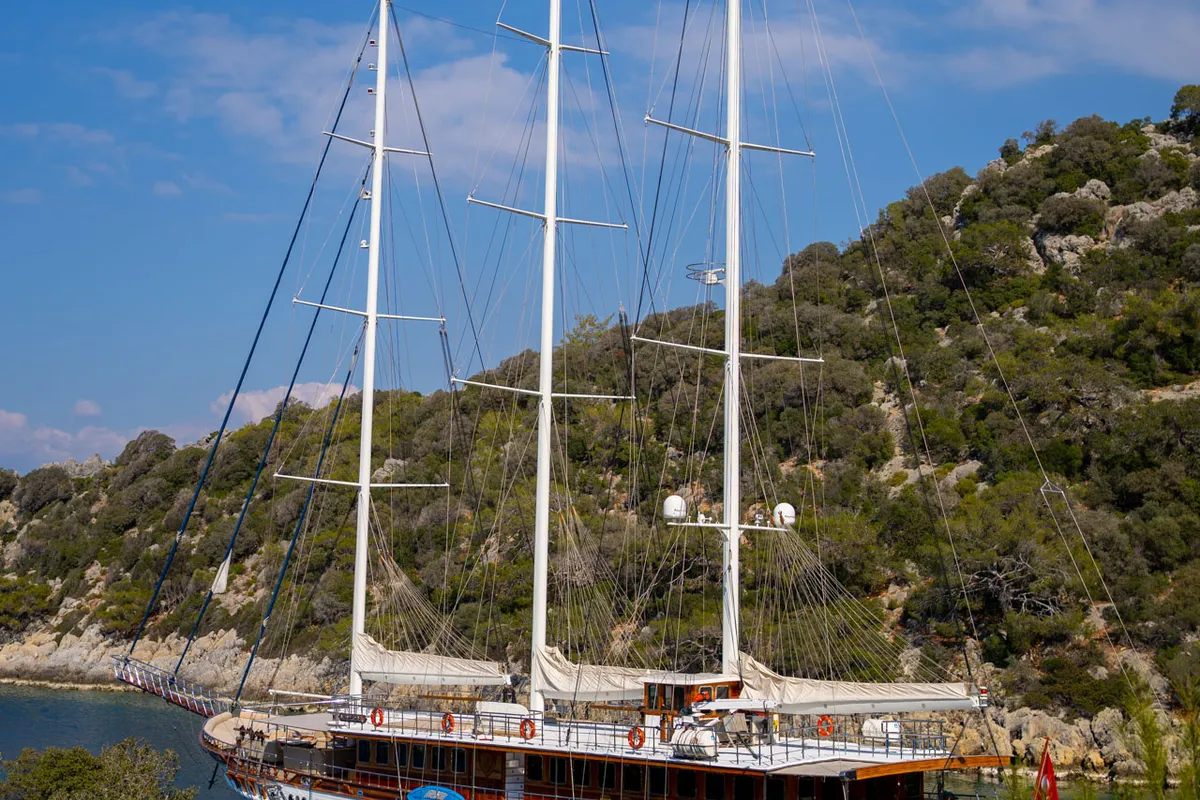 Exterior view of Admiral, a Custom Made Admiral motor yacht at Bodrum, Turkey