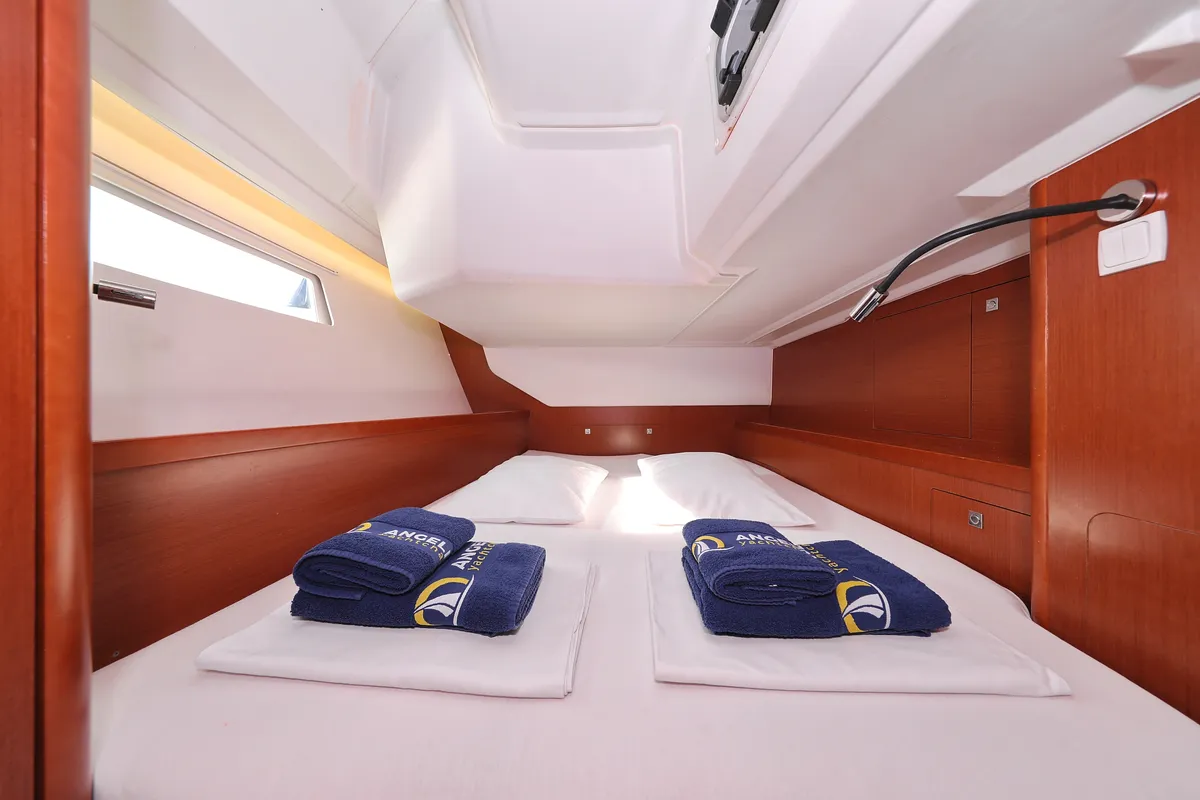 Cabin on Zephyra, a Beneteau Oceanis 45 sailboat at Sukošan, Croatia