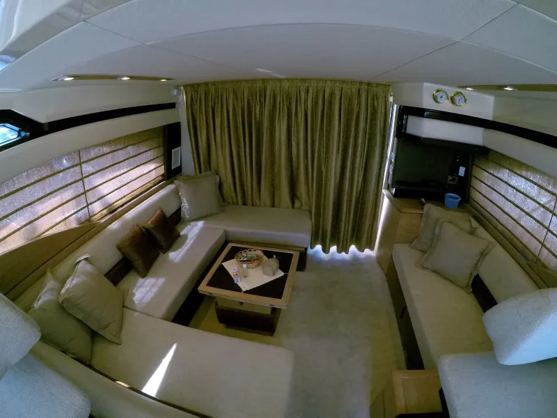 Salon of Luma, a Azimut 47 motor yacht at Grad Šibenik, Croatia