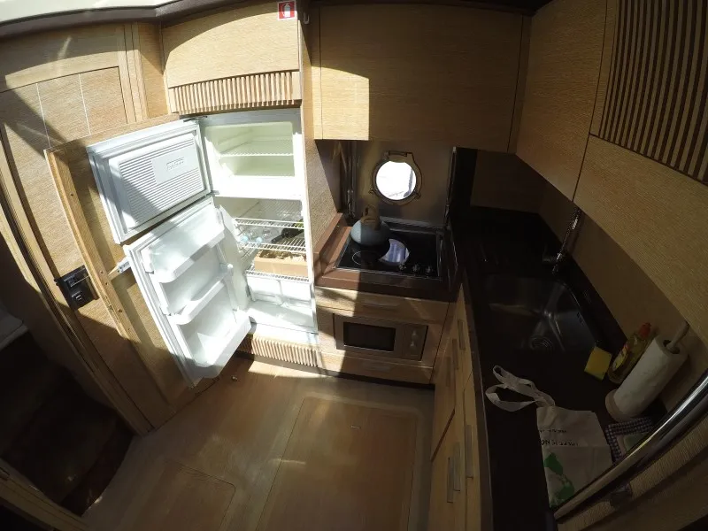 Galley of Luma, a Azimut 47 motor yacht at Grad Šibenik, Croatia