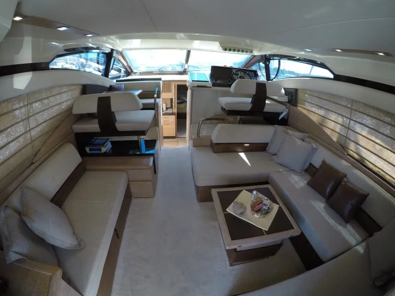 Salon of Luma, a Azimut 47 motor yacht at Grad Šibenik, Croatia
