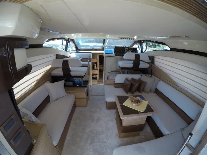 Salon of Luma, a Azimut 47 motor yacht at Grad Šibenik, Croatia