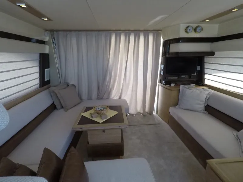 Salon of Luma, a Azimut 47 motor yacht at Grad Šibenik, Croatia