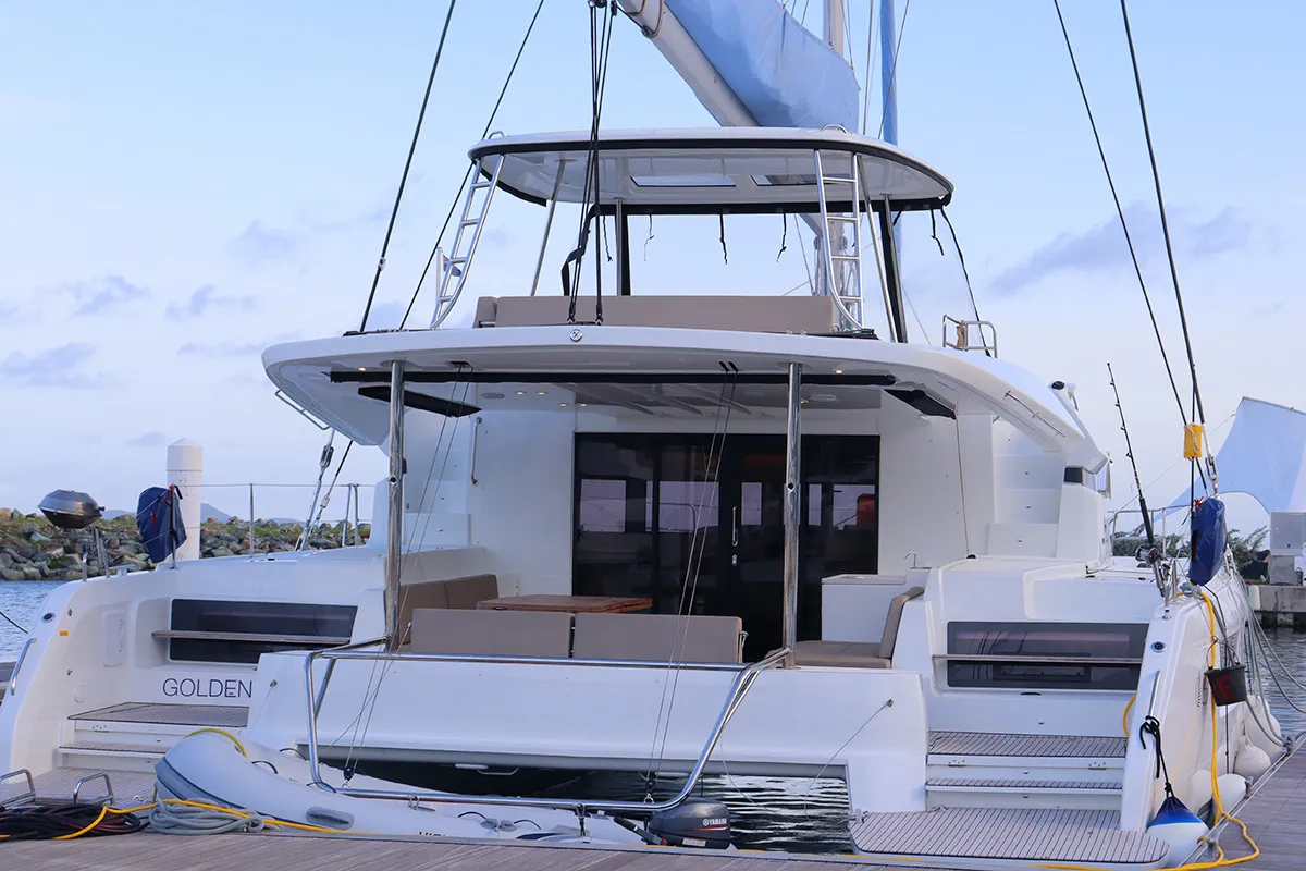 Golden Hind, a Lagoon 51 catamaran at Road Town, British Virgin Islands