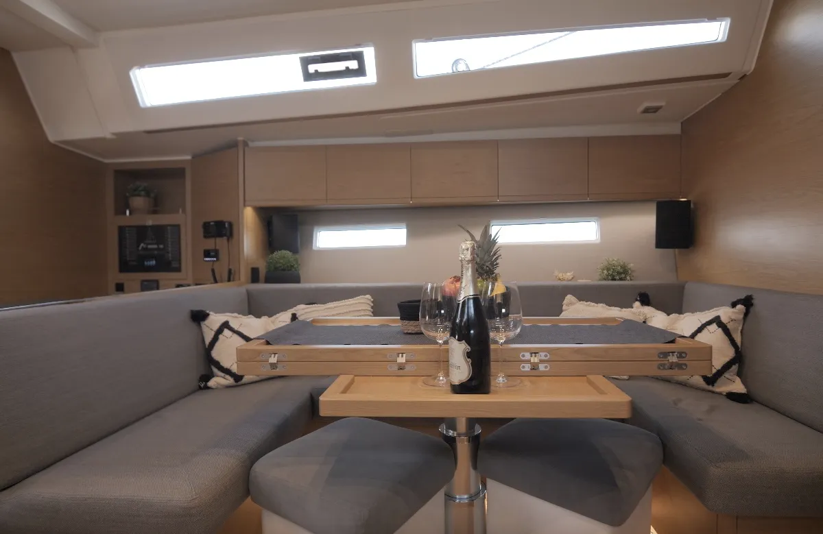 Galley of Metalika, a More 55 sailboat at Seget Donji, Croatia