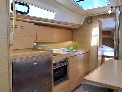 Galley of Henry, a Dufour 382 GL sailboat at Općina Rogoznica, Croatia
