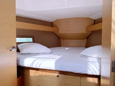 Cabin on Henry, a Dufour 382 GL sailboat at Općina Rogoznica, Croatia
