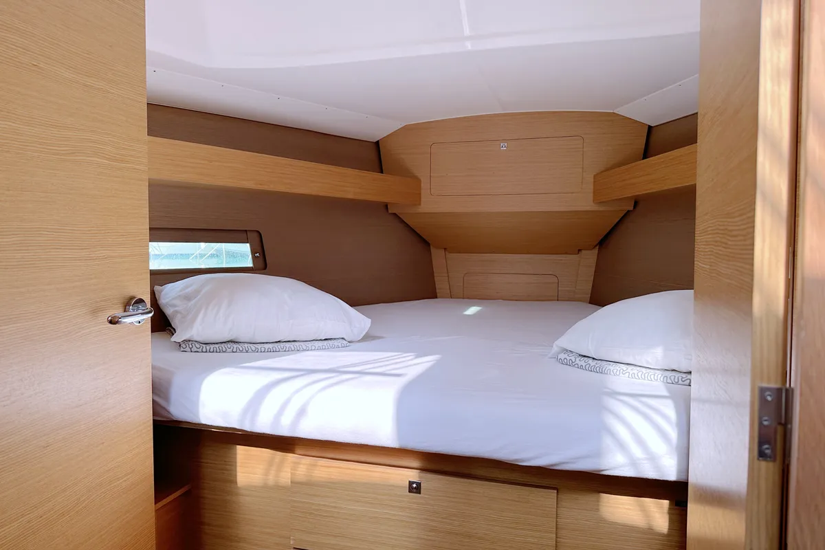 Cabin on Henry, a Dufour 382 GL sailboat at Općina Rogoznica, Croatia