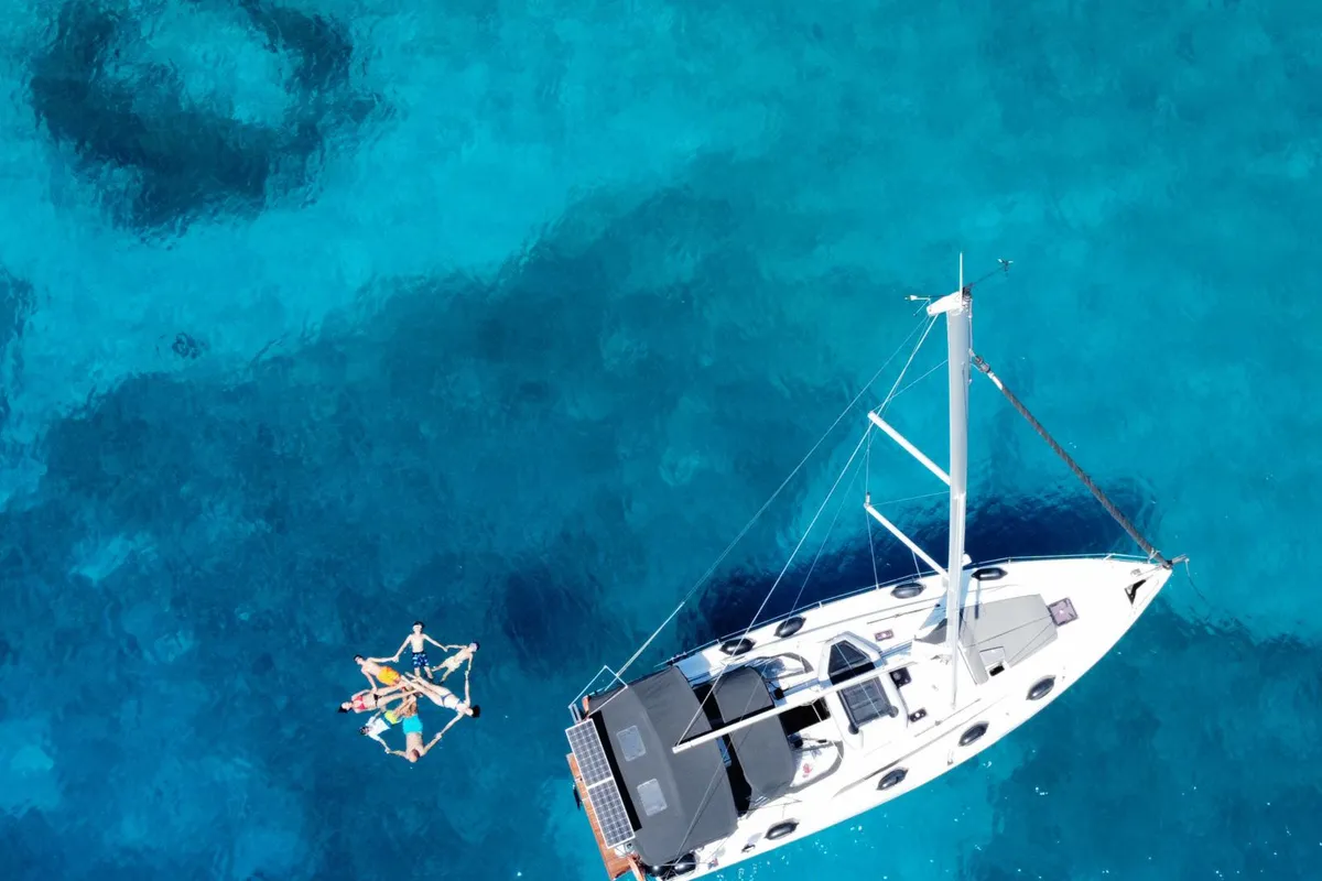 Exterior view of Maranel, a Beneteau Oceanis 40.1 sailboat at Salamina Municipal Unit, Greece
