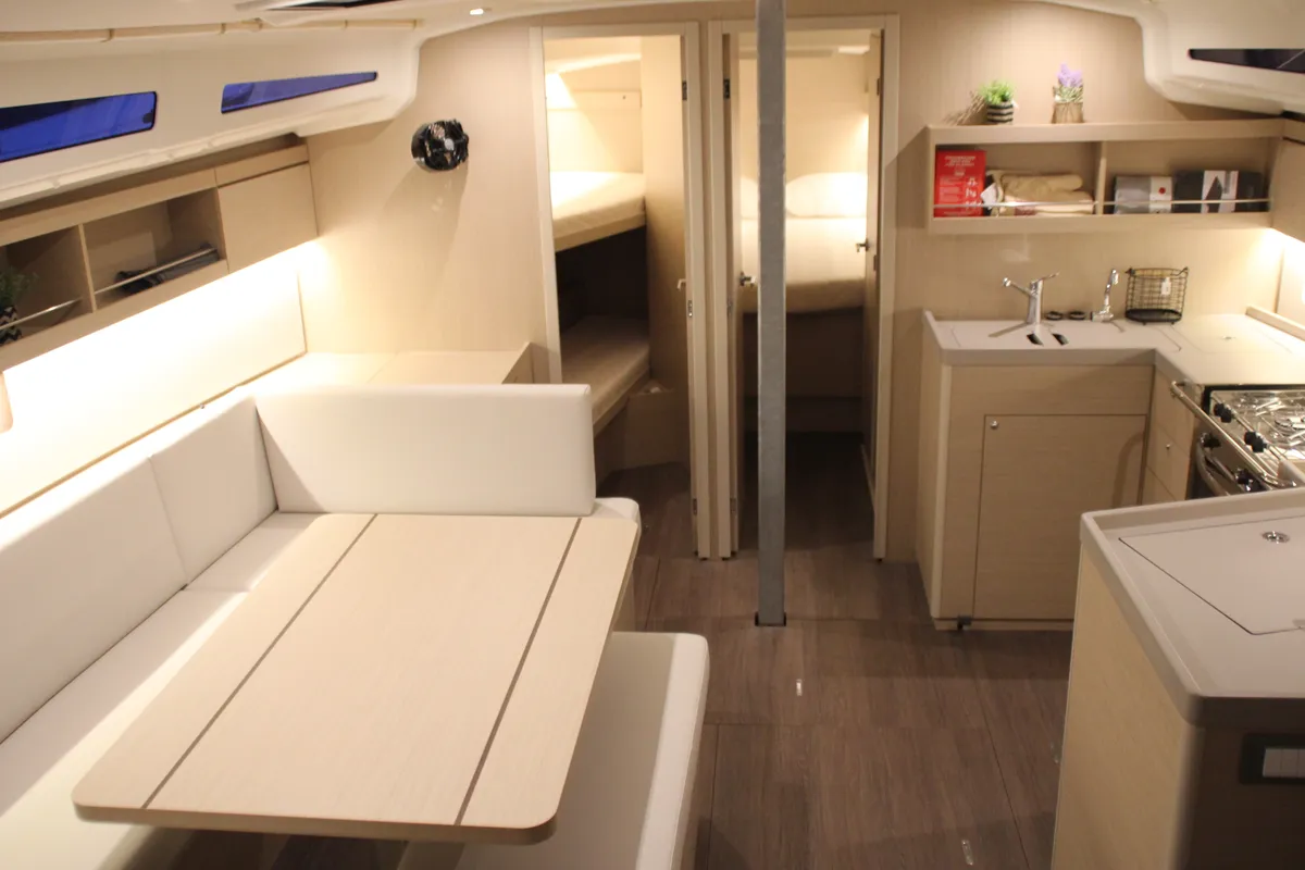 Salon of Maranel, a Beneteau Oceanis 40.1 sailboat at Salamina Municipal Unit, Greece