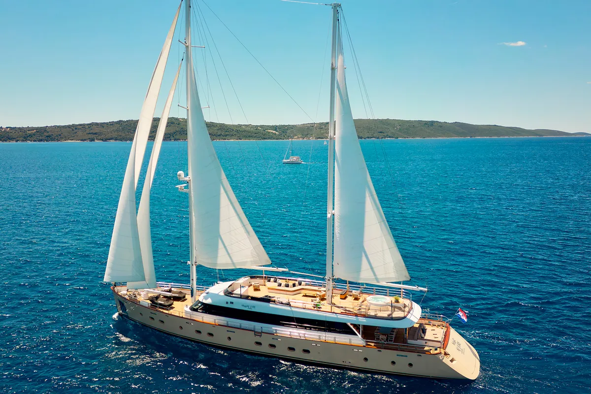 Exterior view of Marallure, a Gulet Motor sailer sailboat at Split, Croatia