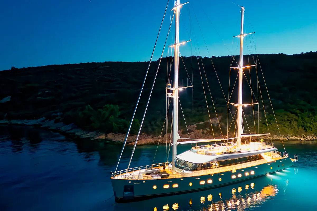 Exterior view of Marallure, a Gulet Motor sailer sailboat at Split, Croatia