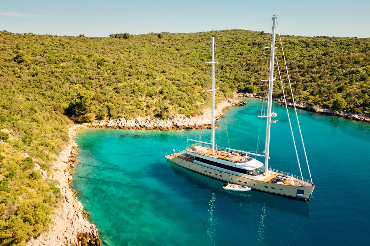 Exterior view of Marallure, a Gulet Motor sailer sailboat at Split, Croatia