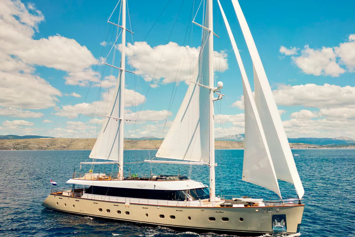 Exterior view of Marallure, a Gulet Motor sailer sailboat at Split, Croatia