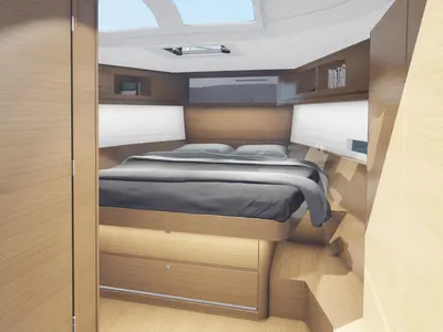 Cabin on Feeling Good, a Dufour 430 sailboat at Preveza, Greece