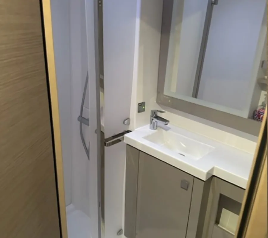 Head on Zensation, a Fountaine Pajot Tanna 47 catamaran at Chesapeake, United States