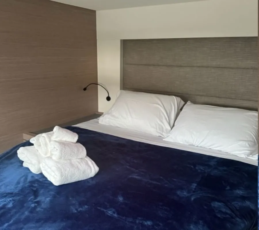 Cabin on Zensation, a Fountaine Pajot Tanna 47 catamaran at Chesapeake, United States