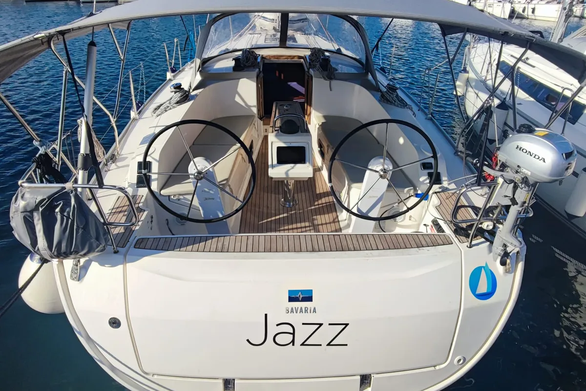 Jazz, a Bavaria Cruiser 41 sailboat at Punat, Croatia