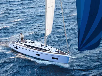 Galley of Xenia, a Bavaria C38 sailboat at Tivat, Montenegro