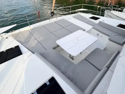 Deck of Bali, a Bali 4.8 catamaran at Fethiye, Turkey