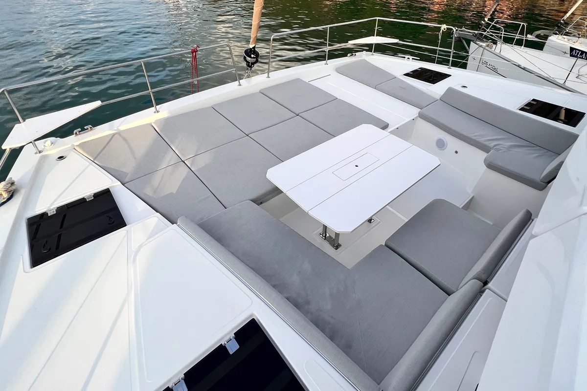 Deck of Bali, a Bali 4.8 catamaran at Fethiye, Turkey