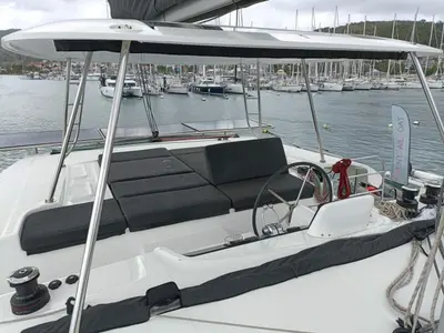 Cockpit of Dare, a Lagoon 46 - 4 + 2 cab. catamaran at Le Marin, France
