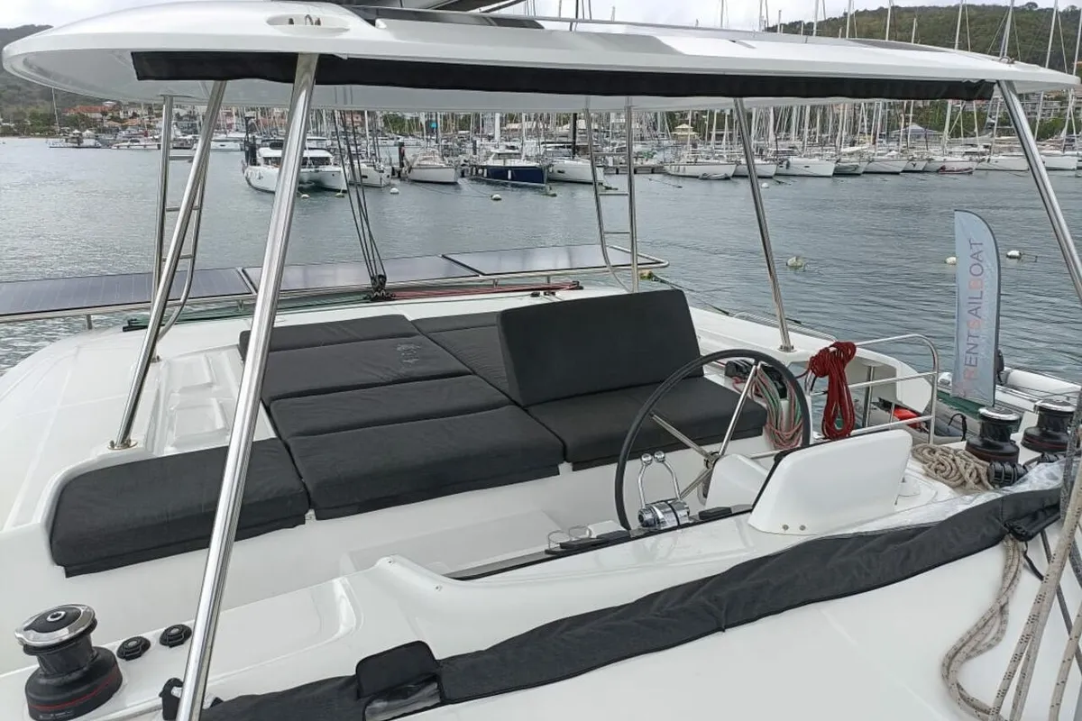 Cockpit of Dare, a Lagoon 46 - 4 + 2 cab. catamaran at Le Marin, France