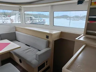 Salon of Dare, a Lagoon 46 - 4 + 2 cab. catamaran at Le Marin, France