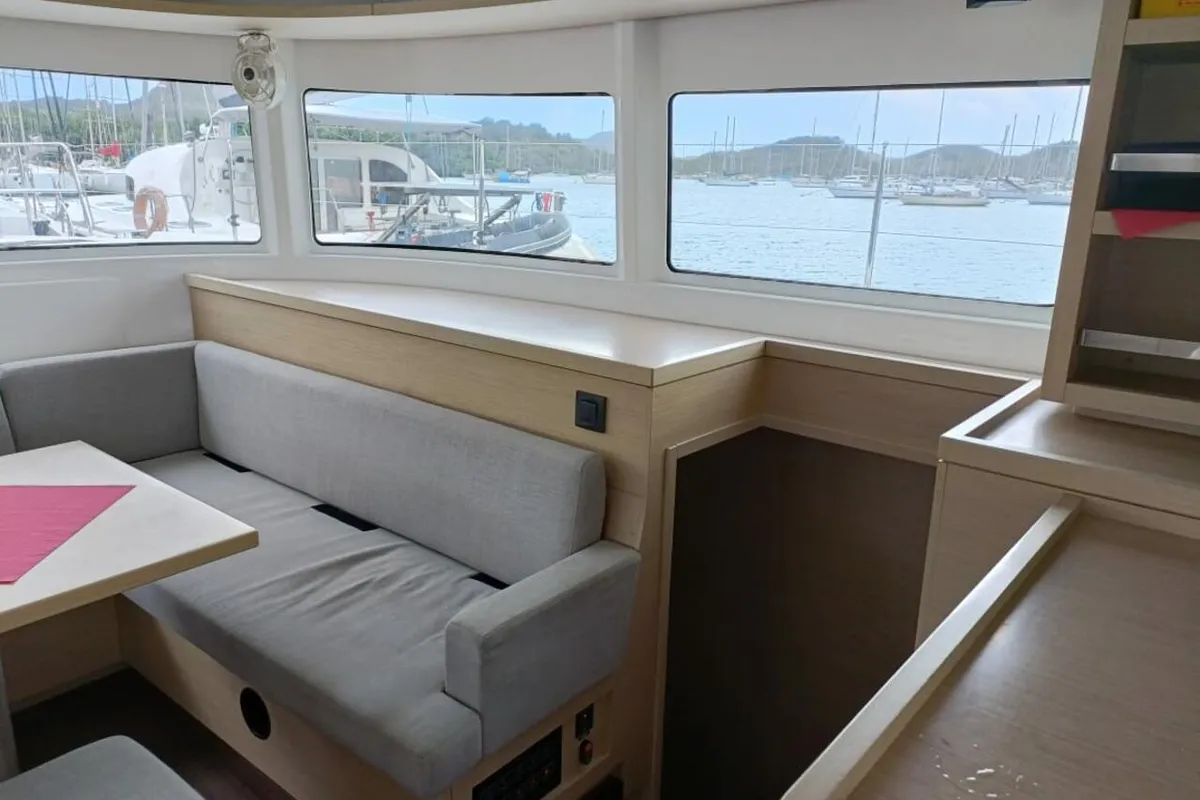 Salon of Dare, a Lagoon 46 - 4 + 2 cab. catamaran at Le Marin, France