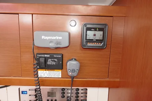 Galley of Promise, a Beneteau Oceanis 50 sailboat at Lavreotiki, Greece