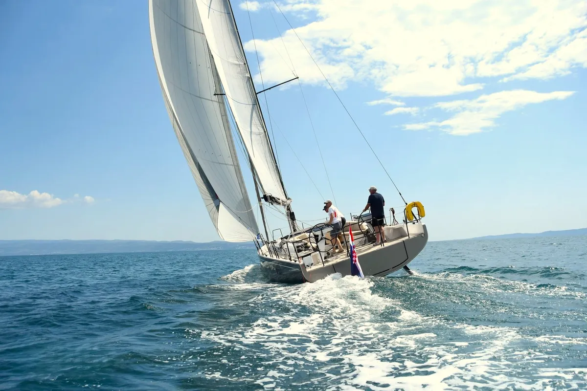 Exterior view of Beneteau First 44, a sailboat at Split, Croatia