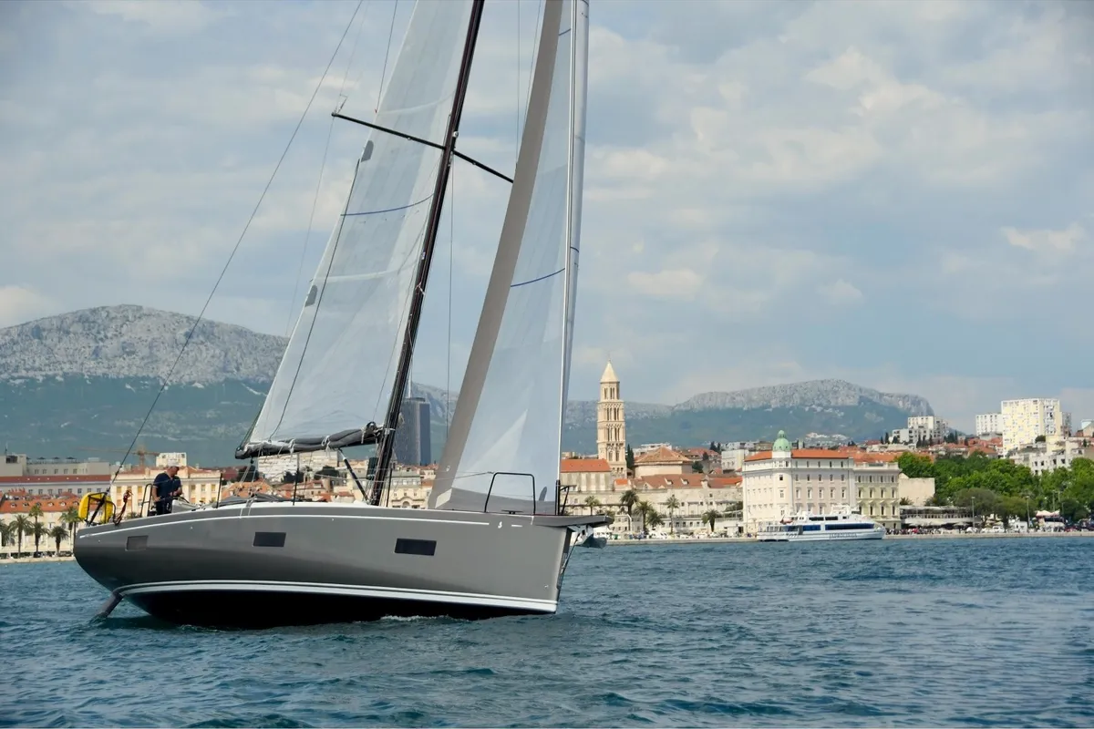 Exterior view of Beneteau First 44, a sailboat at Split, Croatia