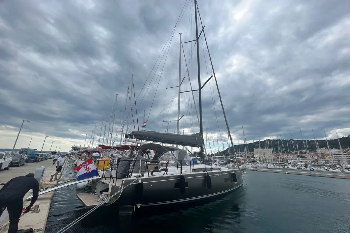 Exterior view of Beneteau First 44, a sailboat at Split, Croatia
