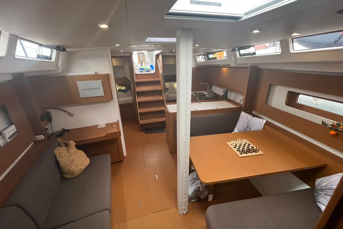 Salon of Beneteau First 44, a sailboat at Split, Croatia
