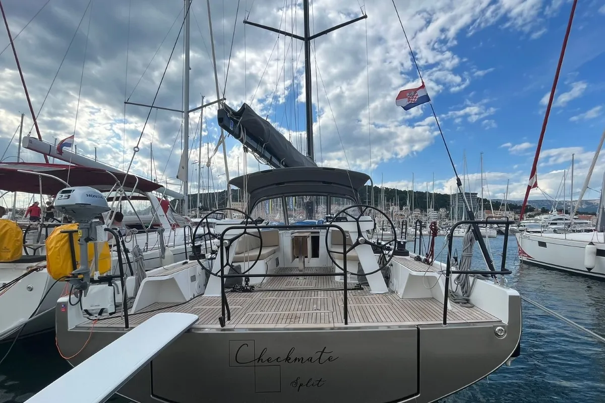 Exterior view of Beneteau First 44, a sailboat at Split, Croatia