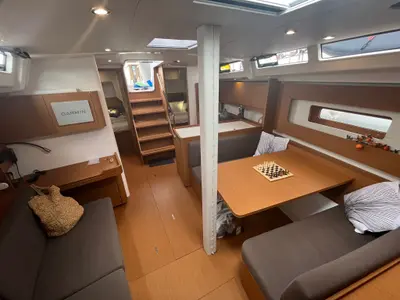 Salon of Beneteau First 44, a sailboat at Split, Croatia