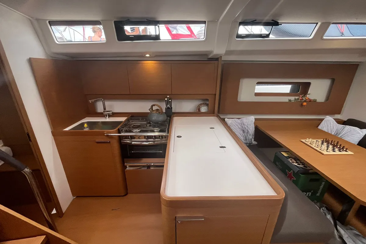 Galley of Beneteau First 44, a sailboat at Split, Croatia