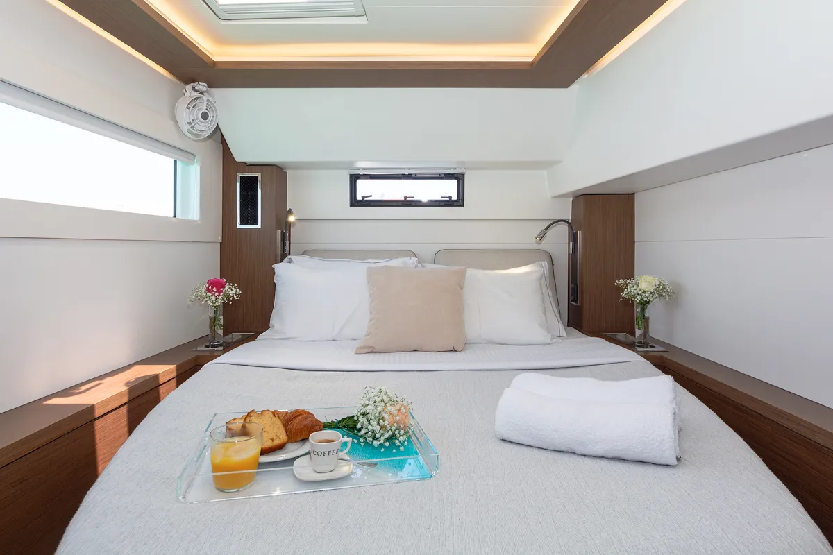 Cabin on My Star, a Lagoon 46 catamaran at Athens, Greece
