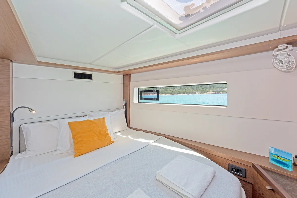 Cabin on My Star, a Lagoon 46 catamaran at Athens, Greece