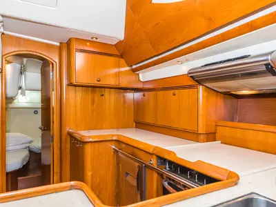 Galley of Vika, a Jeanneau Sun Odyssey 54 DS sailboat at Pirovac, Croatia