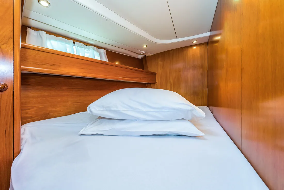 Cabin on Vika, a Jeanneau Sun Odyssey 54 DS sailboat at Pirovac, Croatia