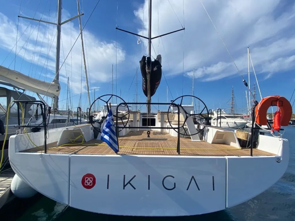 Premium, a Beneteau First 53 sailboat at Lavrion, Greece